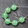 Green Jade Smooth Polished Round Ball Beads Quantity 6 Beads and Size 8mm Approx.